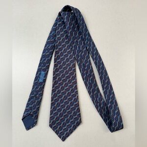 Hermès Blue Patterned Silk Men's Tie